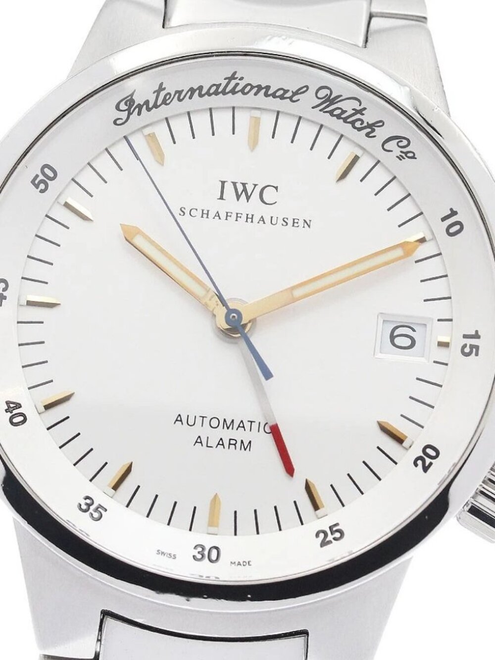 IWC SCHAFFHAUSEN GST alarm IW353703 Silver Dial Automatic Men's Watch